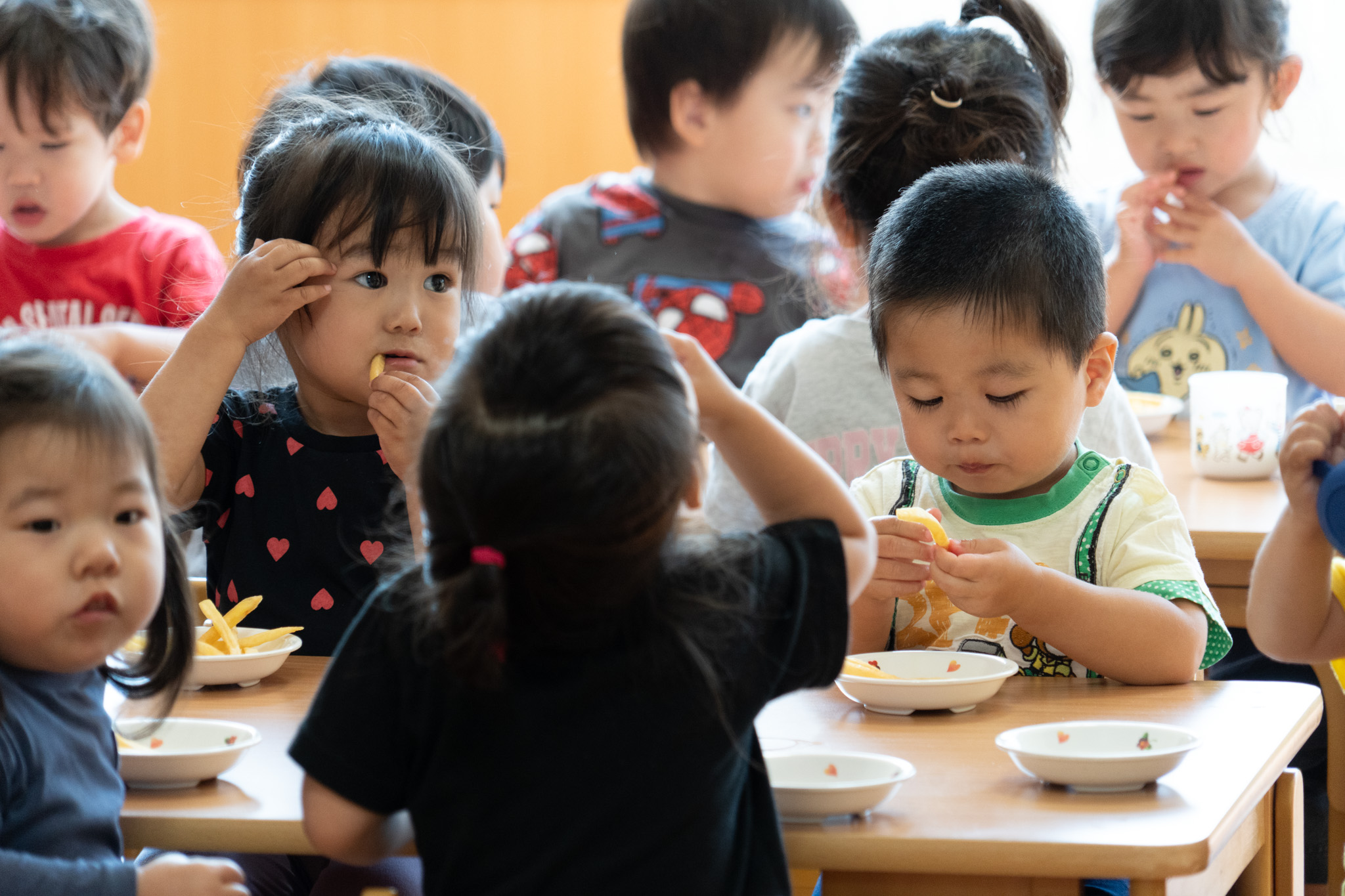 午後のおやつの様子