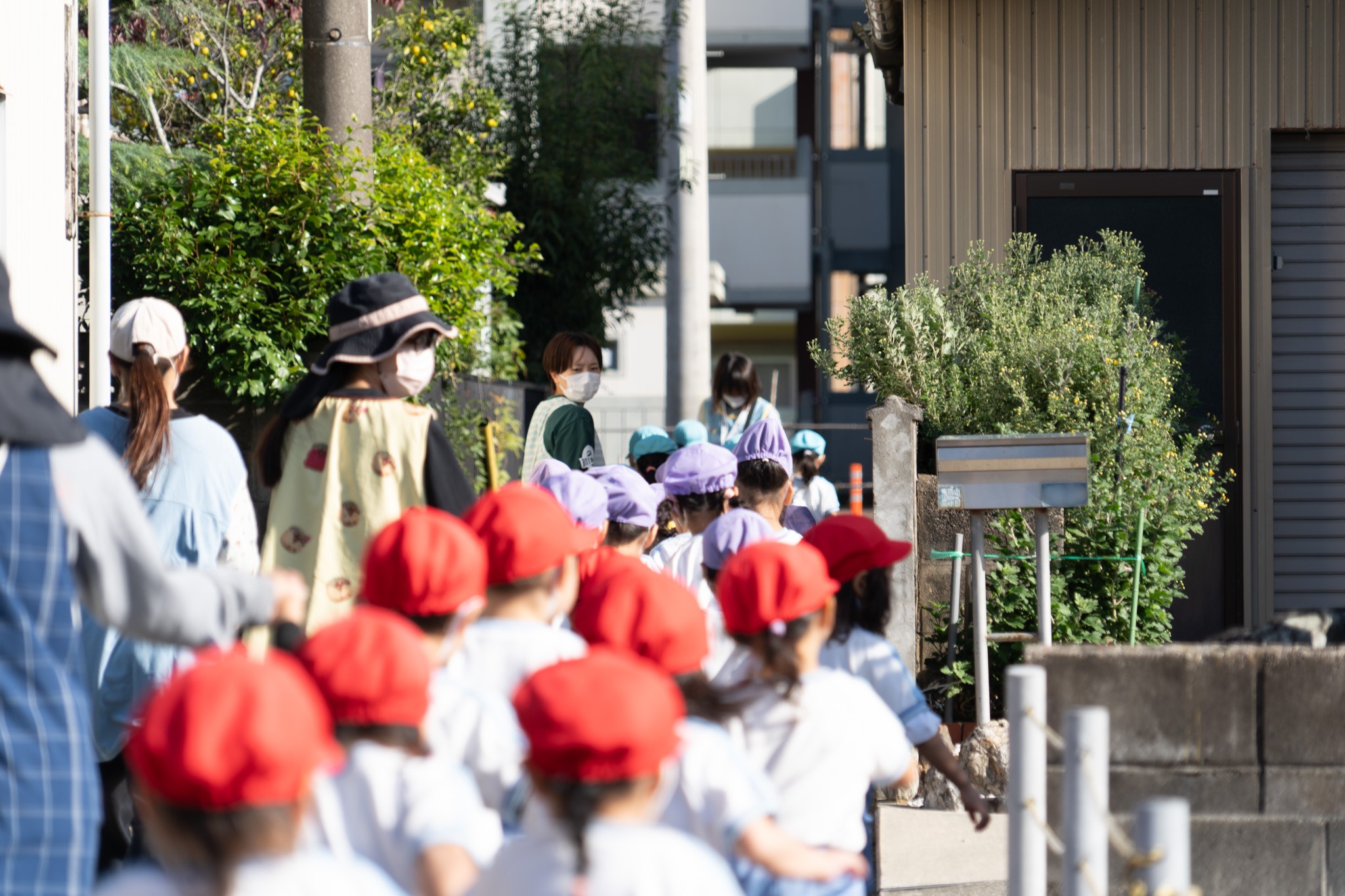 徒歩避難訓練の様子