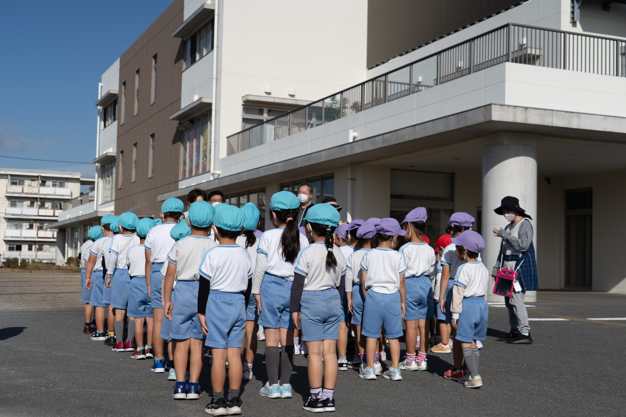 徒歩避難訓練の様子