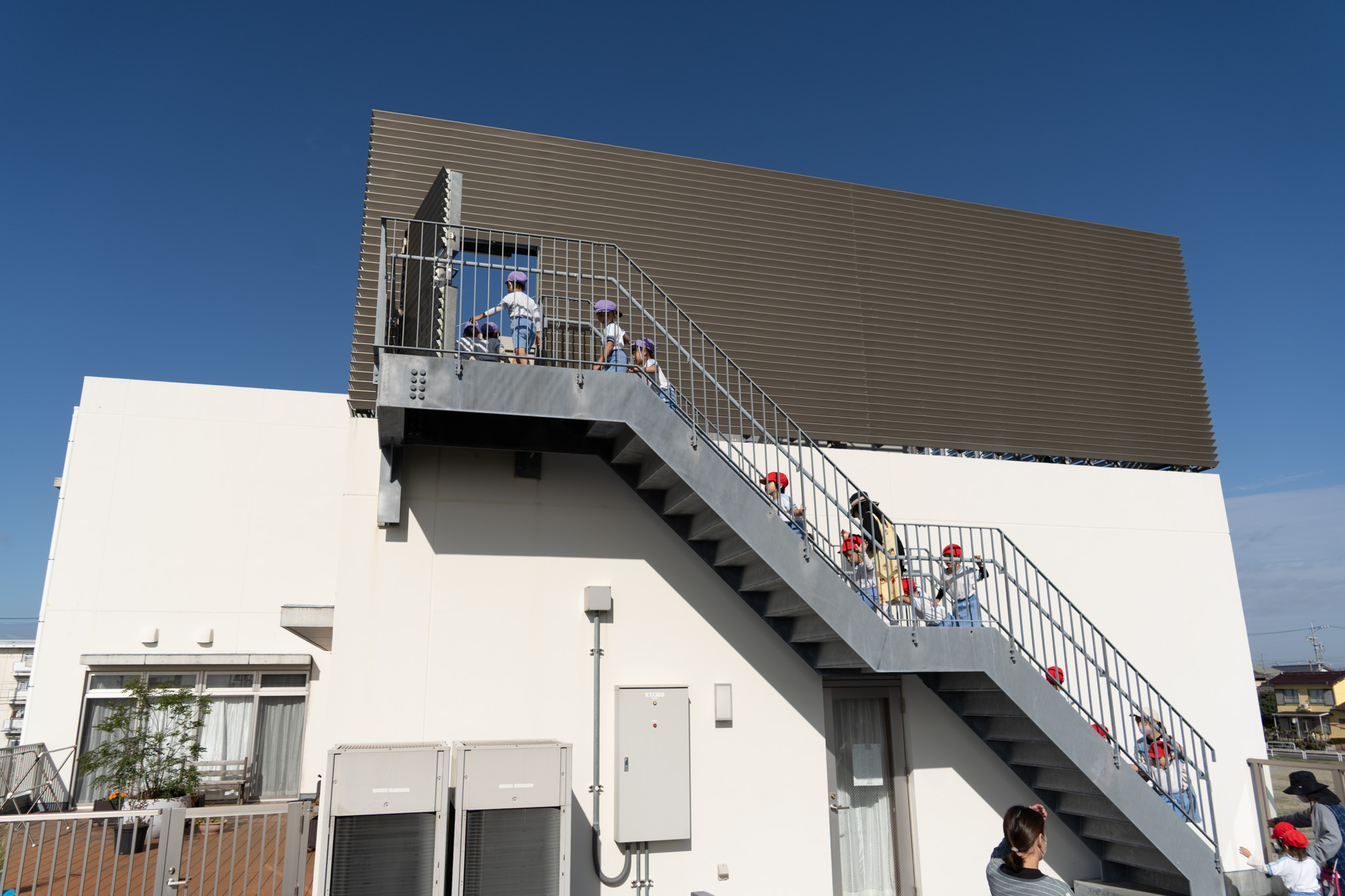 徒歩避難訓練の様子